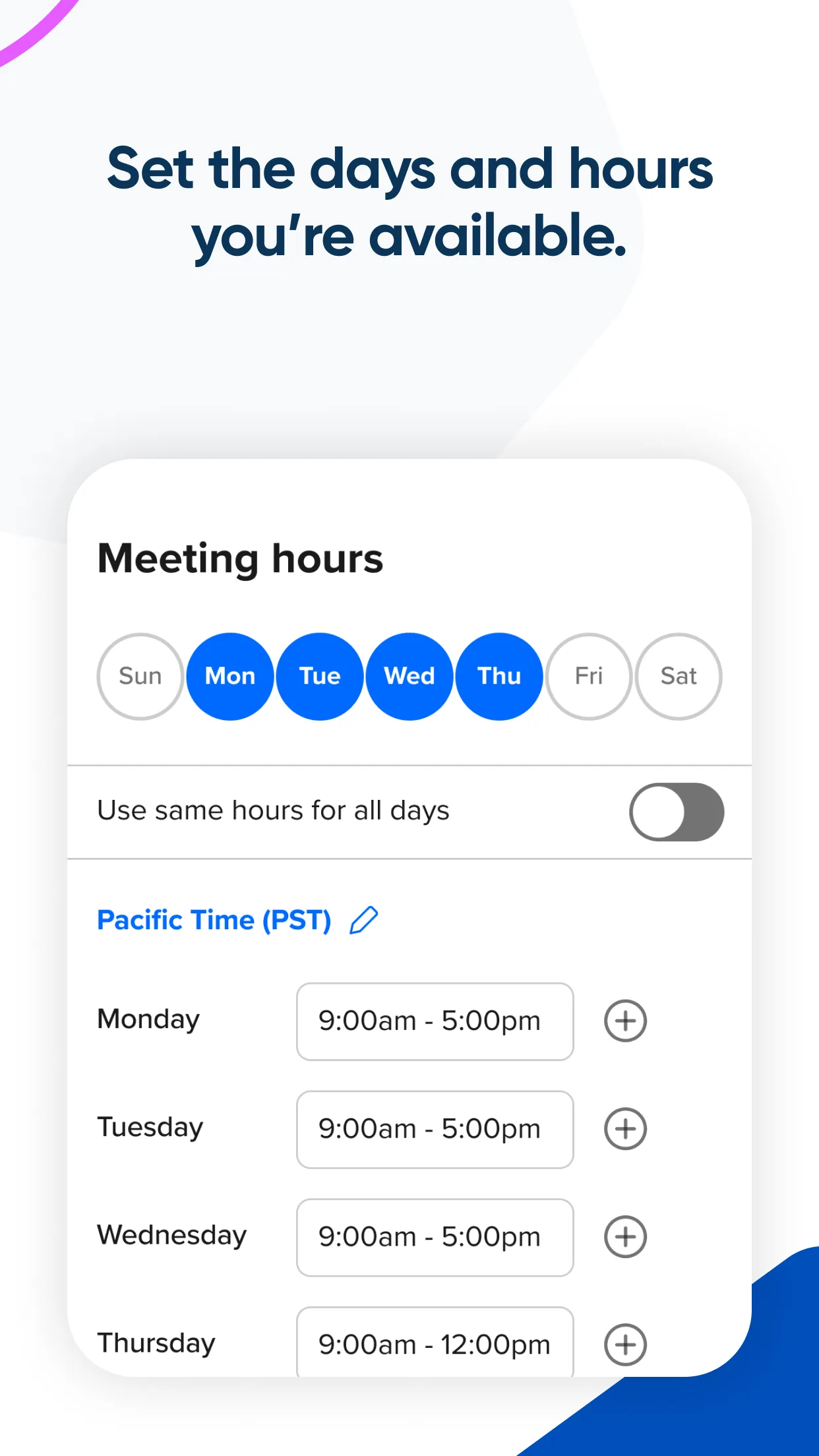 Calendly Event types