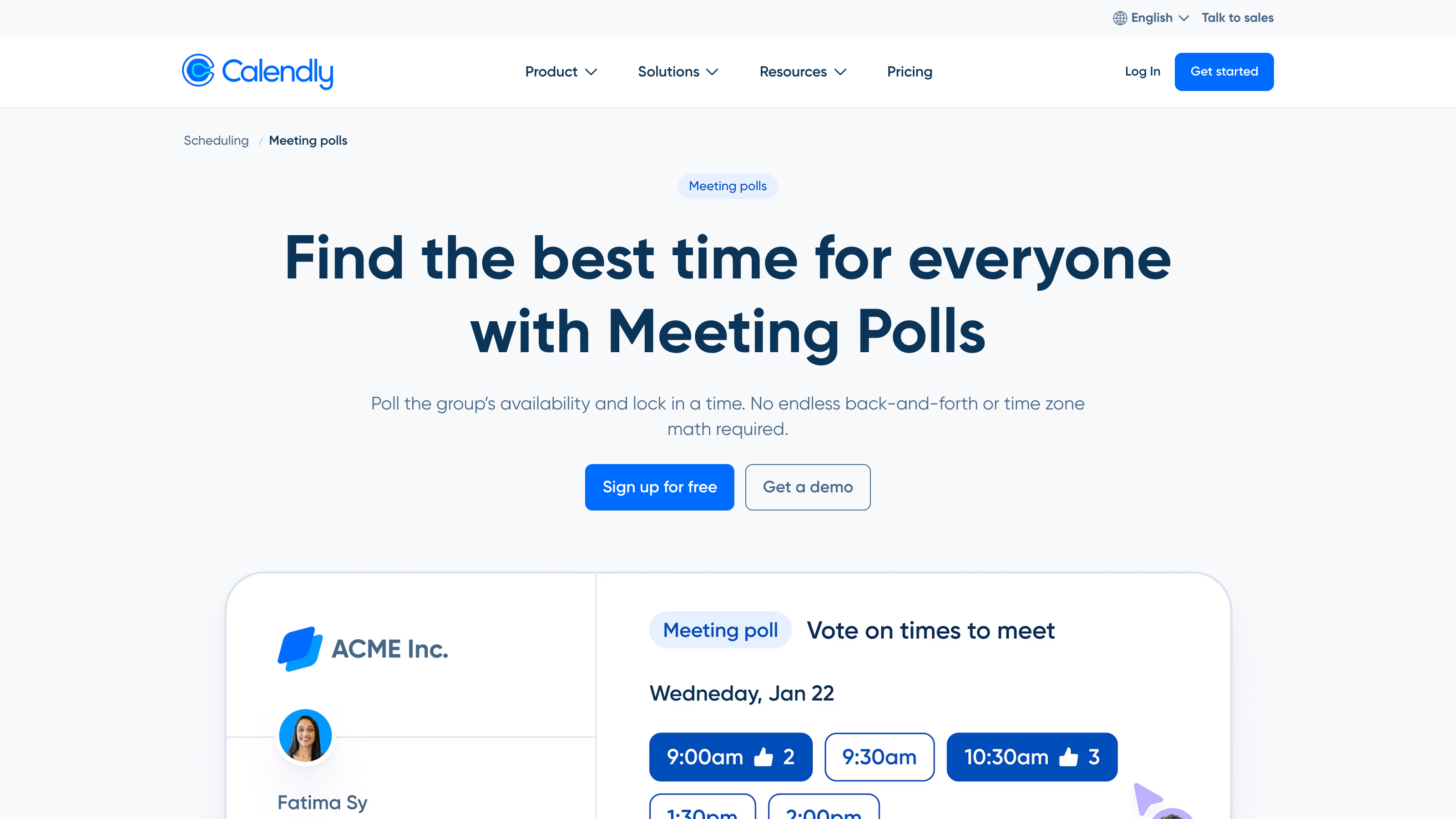 Calendly Meeting polls