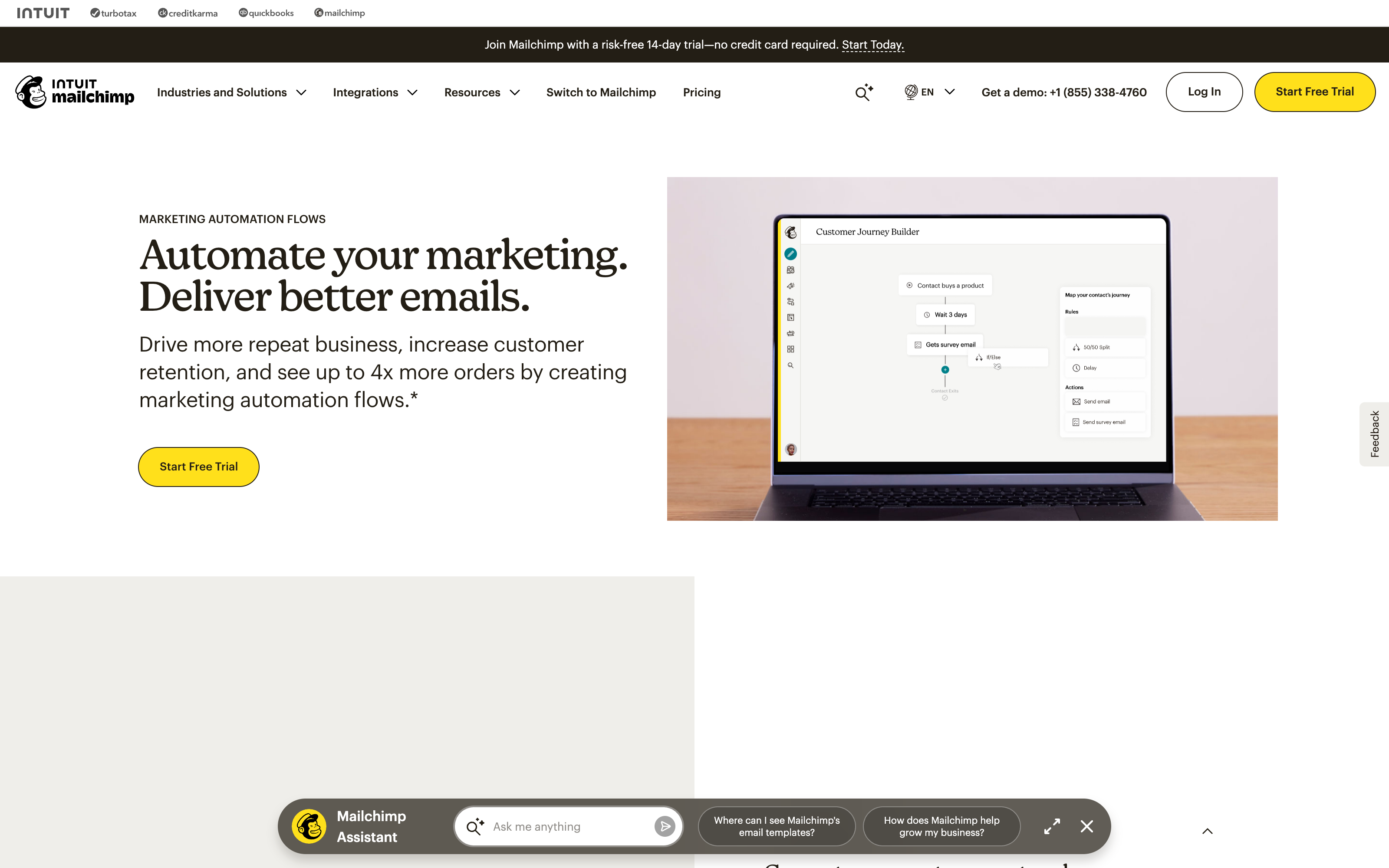 Mailchimp Customer journeys
