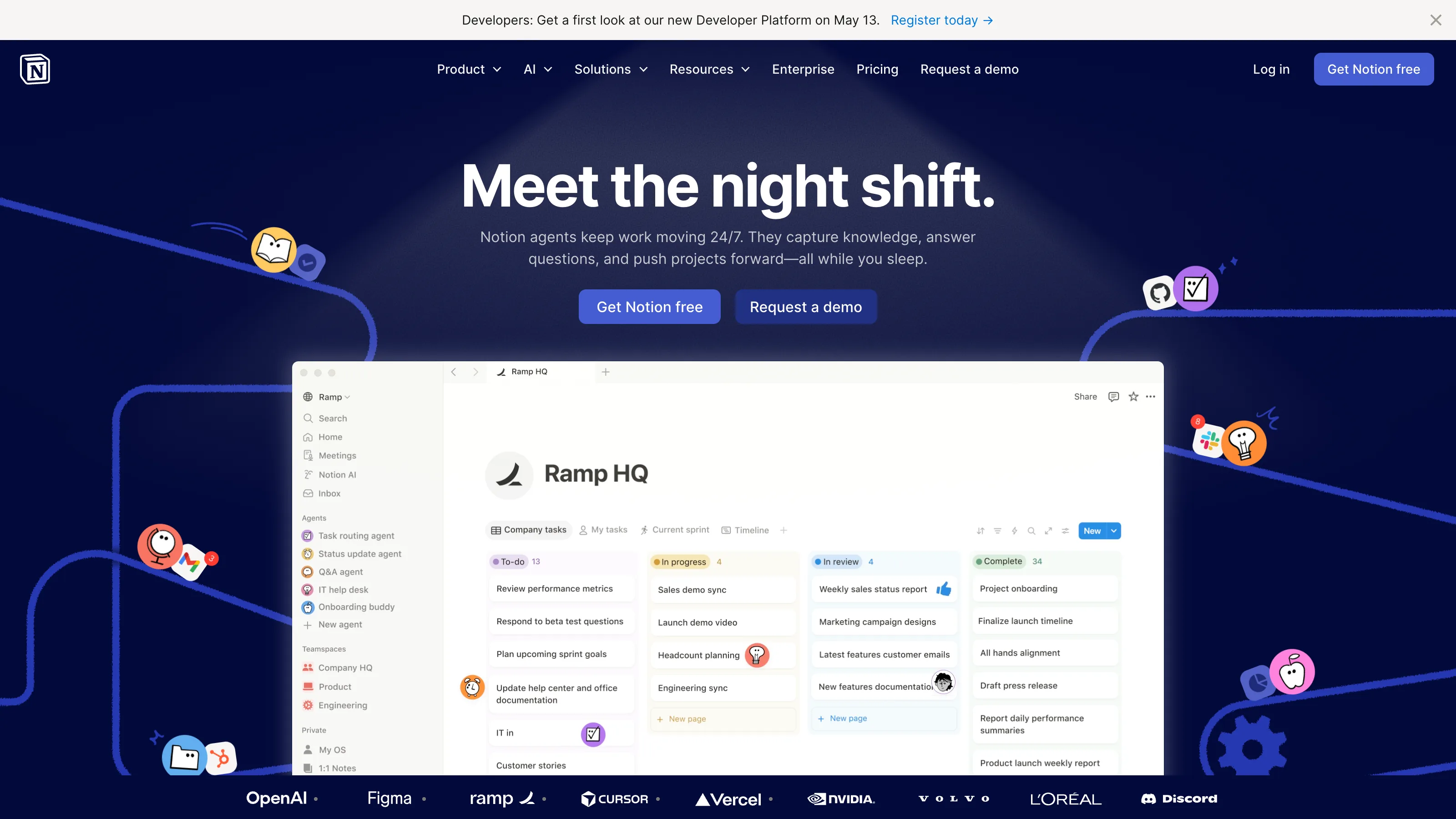 Notion product page